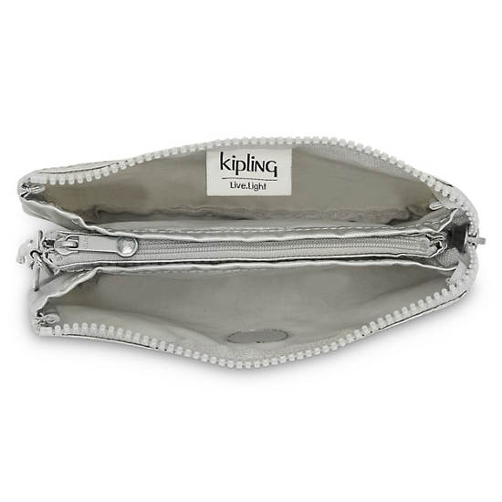 Kipling Creativity Large Klassieke Metallic Pouch Tassen Beige | België 1143NW